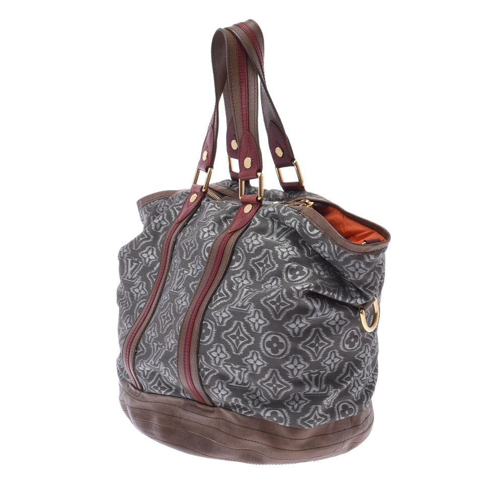 Louis Vuitton Aviator Canvas Gray Handbag Bag Leather
